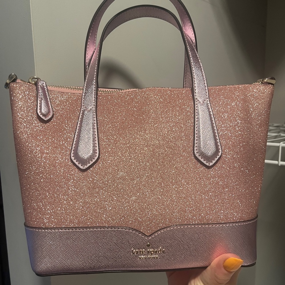 Kate Spade Rose Gold Glitter Tote